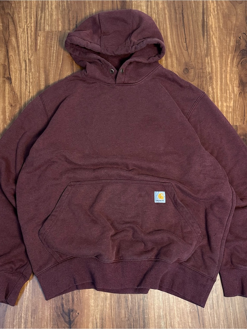 Carhartt Men's Maroon Hooded Sweatshirt